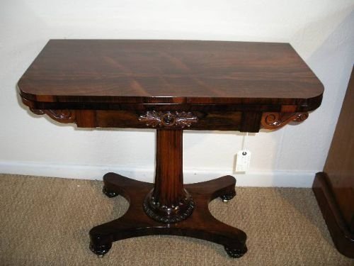 19 Century Rosewood Card Table